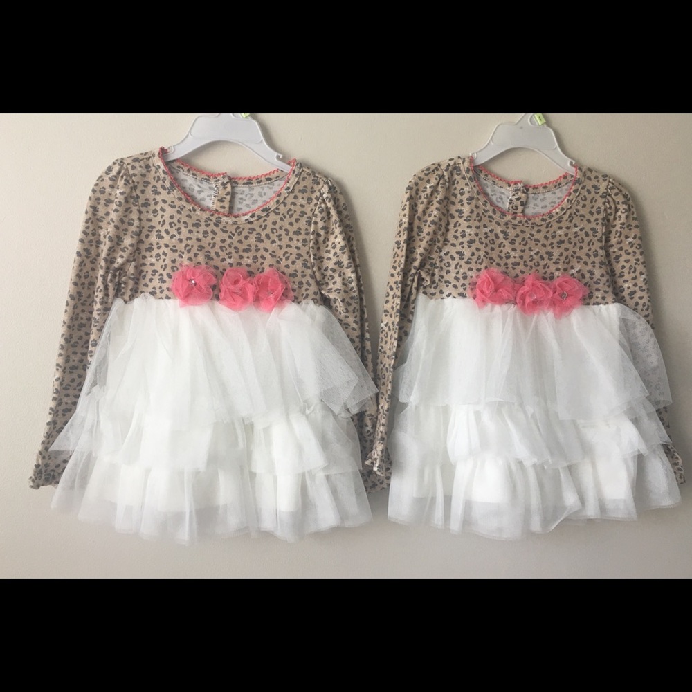 Nannette Kids Cheetah and Lace Girls Top/New